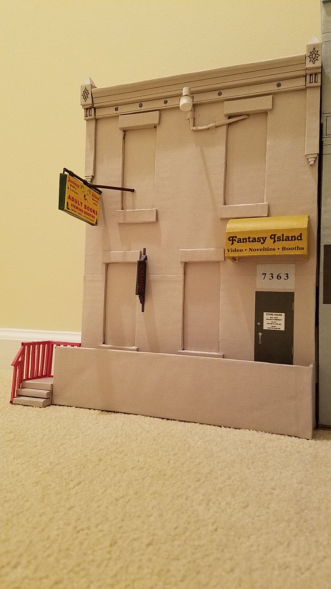 A model of Fantasy Island Book Store