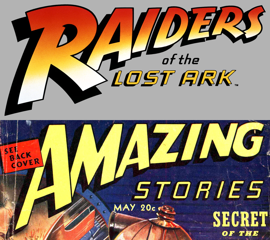 Indiana Jones Amazing Stories logo comparison