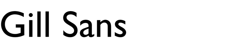 Gill Sans type specimen