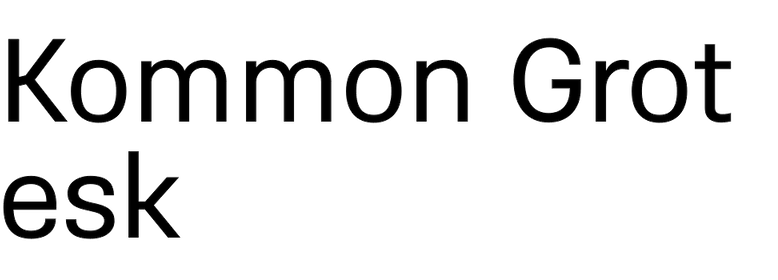 Kommon Grotesk