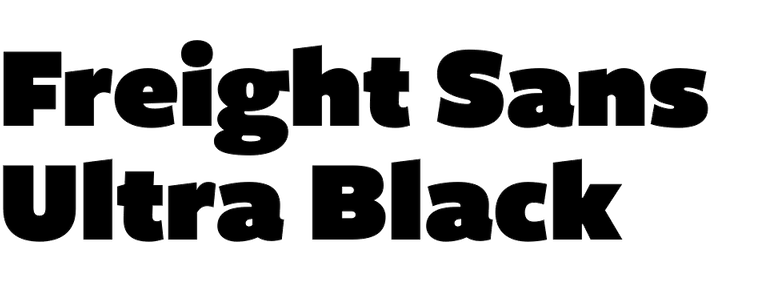 Freight Sans Ultra Black