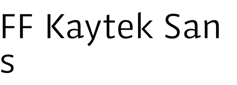 FF Kaytek Sans