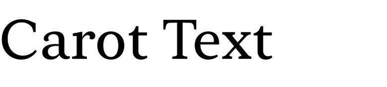 Carot Text Carot Text
