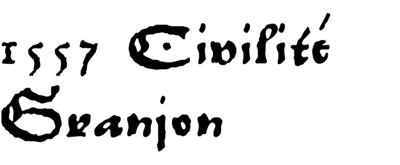1557 Civilité Granjon in use - Fonts In Use