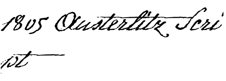 1805 Austerlitz Script