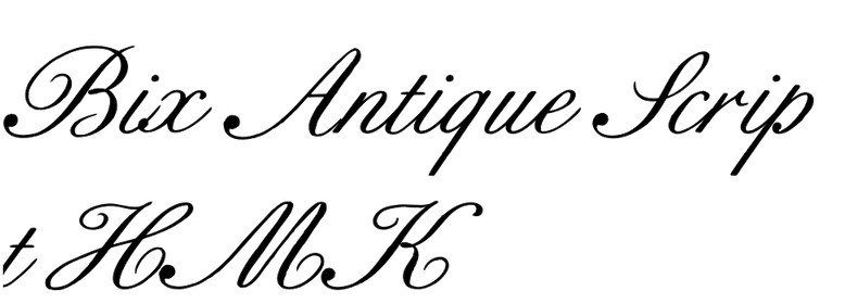 Bix Antique Script HMK