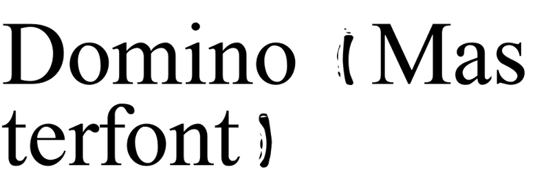 Domino (Masterfont)