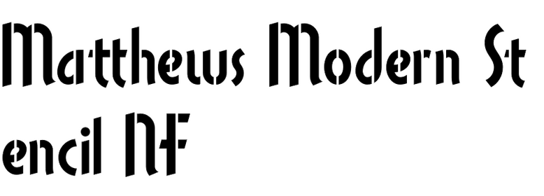 Matthews Modern Stencil NF