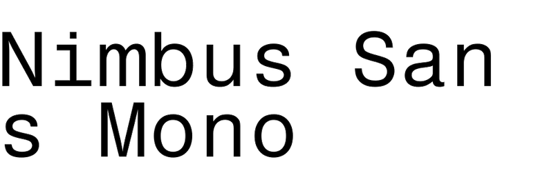 Nimbus Sans Mono