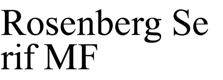 Rosenberg Serif MF