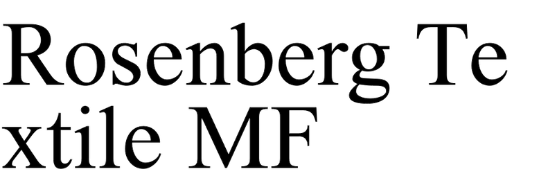 Rosenberg Textile MF