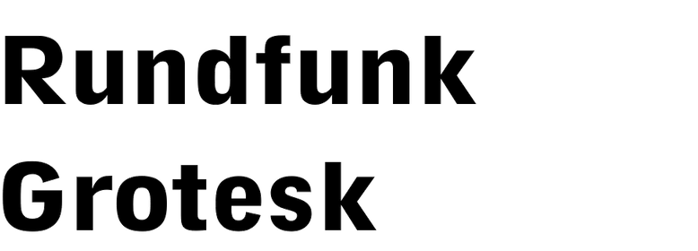 Rundfunk Grotesk