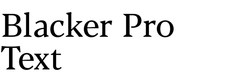 Blacker Pro Text