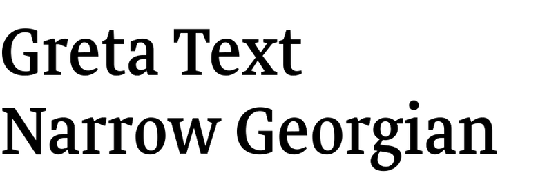 Greta Text Narrow Georgian