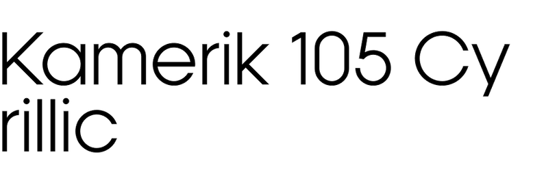 Kamerik 105 Cyrillic