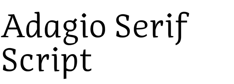 Adagio Serif Script