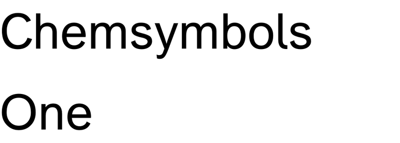 Chemsymbols One