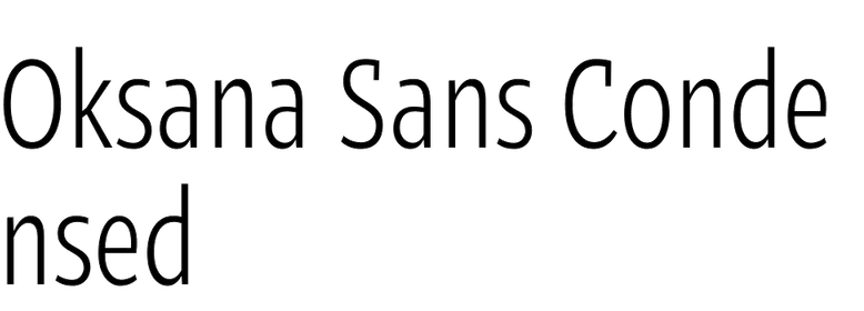 Oksana Sans Condensed