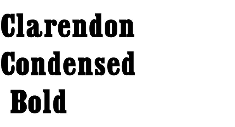 Clarendon Condensed Bold (Wooden Type Fonts)