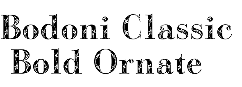 Bodoni Classic Bold Ornate