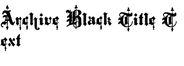 Archive Black Title Text