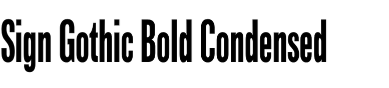 Sign Gothic Bold Condensed