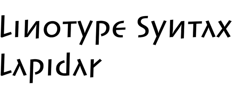 Linotype Syntax Lapidar