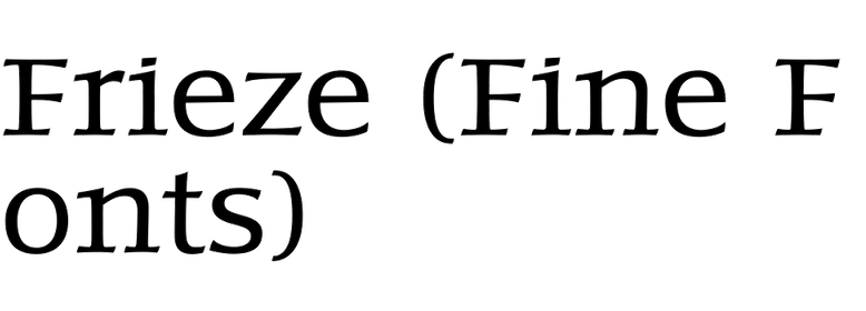 Frieze (Fine Fonts)