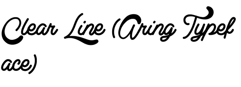 Clear Line (Aring Typeface)