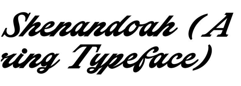 Shenandoah (Aring Typeface)