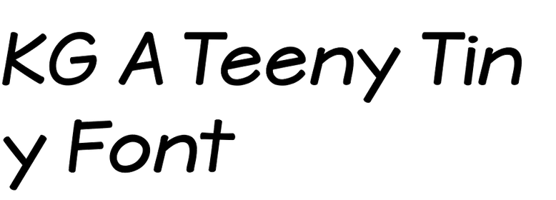 KG A Teeny Tiny Font