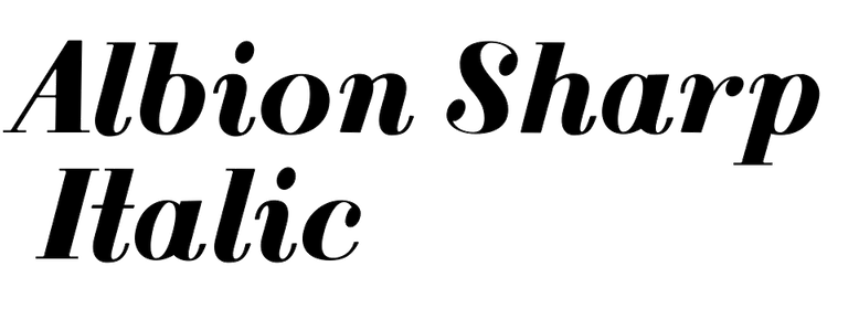 Albion Sharp Italic