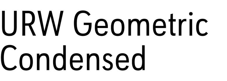 URW Geometric Condensed