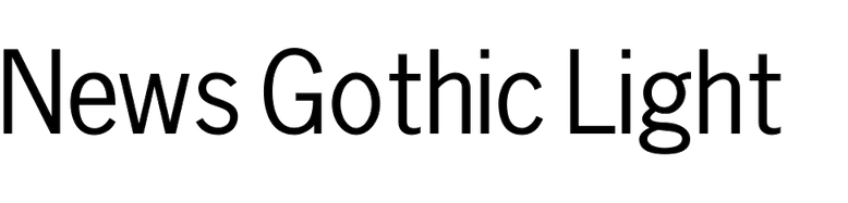 News Gothic Light (Wooden Type Fonts)