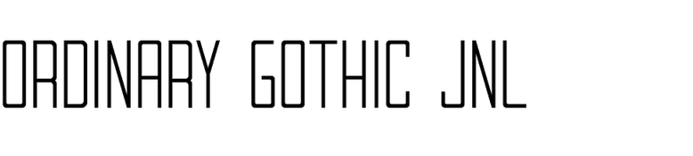 Ordinary Gothic JNL