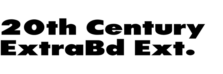 20th Century ExtraBold Extended