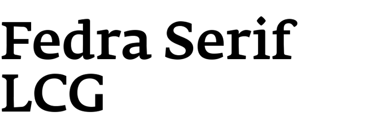 Fedra Serif LCG