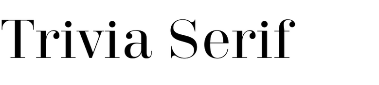 Trivia Serif Trivia Serif