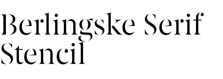 Berlingske Serif Stencil