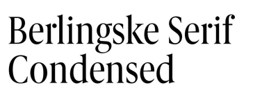 Berlingske Serif Condensed
