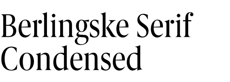 Berlingske Serif Condensed
