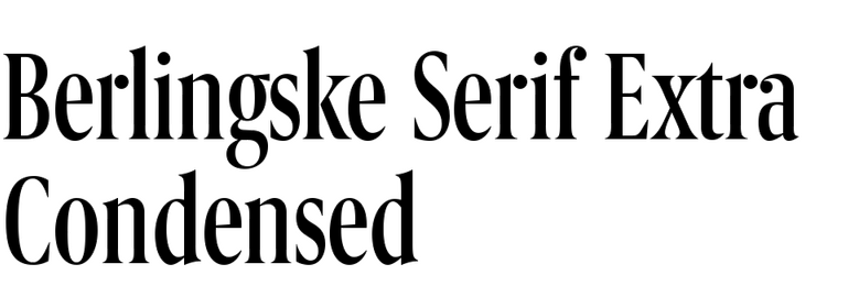 Berlingske Serif Extra Condensed