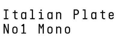 Italian Plate No1 Mono