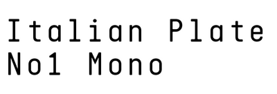 Italian Plate No1 Mono