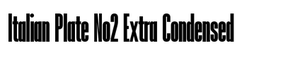 Italian Plate No2 Extra Condensed