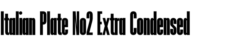 Italian Plate No2 Extra Condensed