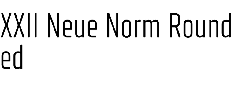 XXII Neue Norm Rounded