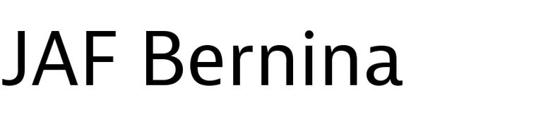 JAF Bernina Sans
