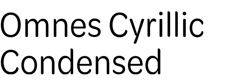 Omnes Cyrillic Condensed