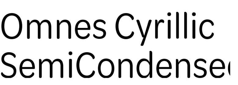 Omnes Cyrillic SemiCondensed